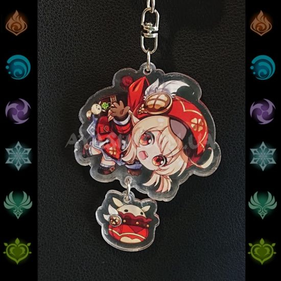 Брелок акриловий фігурка Genshin Impact БРФ-0014-26 Клі з підвіской Брелок акриловий фігурка Genshin Impact БРФ-0014-26 Клі з підвіской