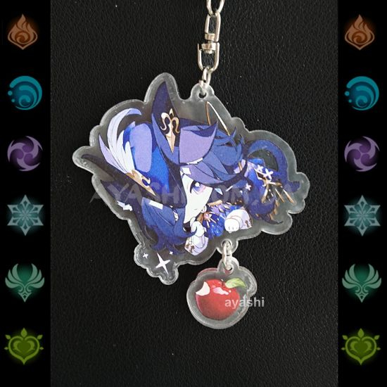 Брелок акриловий фігурка Genshin Impact БРФ-0014-97 Клорінда вушка з підвіской Брелок акриловий фігурка Genshin Impact БРФ-0014-97 Клорінда вушка з підвіской