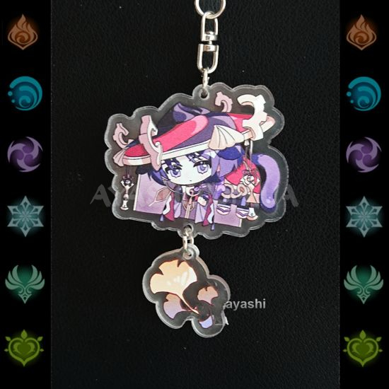 Брелок акриловий фігурка Genshin Impact БРФ-0014-99 Скарамучча хвостик з підвіской Брелок акриловий фігурка Genshin Impact БРФ-0014-99 Скарамучча хвостик з підвіской