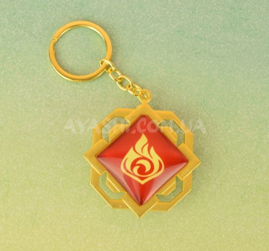 Брелок Око бога Піро Лі Юе Genshin Impact Брелок Око бога Піро Лі Юе Genshin Impact