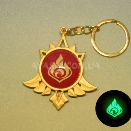 Брелок Око бога ПІРО Мондштадт Genshin Impact Брелок Око бога ПІРО Мондштадт Genshin Impact