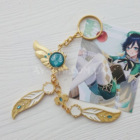 Брелок Genshin Impact БРФ-0014-57 Око бога Венті (двосторонній кабошон) Брелок Genshin Impact БРФ-0014-57 Око бога Венті (двосторонній кабошон)