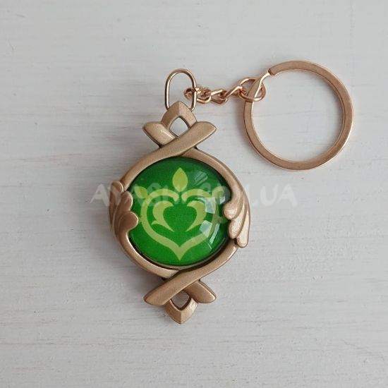 Брелок Глаз бога Дендро Фонтейн Genshin Impact  Брелок Глаз бога Дендро Фонтейн Genshin Impact 