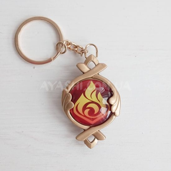 Брелок Око бога Піро Фонтейн Genshin Impact Брелок Око бога Піро Фонтейн Genshin Impact