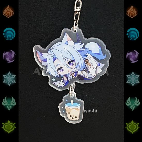 Брелок акриловий фігурка Genshin Impact БРФ-0014-108 Аято вушка з підвіской Брелок акриловий фігурка Genshin Impact БРФ-0014-108 Аято вушка з підвіской