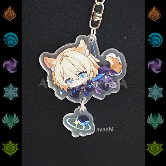 Брелок акриловий фігурка Genshin Impact БРФ-0014-109 Дайнслейф вушка та вісюлька Брелок акриловий фігурка Genshin Impact БРФ-0014-109 Дайнслейф вушка та вісюлька