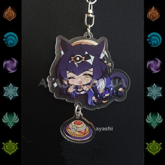 Брелок акриловий фігурка Genshin Impact БРФ-0014-70 Кандакія вушка з підвіской Брелок акриловий фігурка Genshin Impact БРФ-0014-70 Кандакія вушка з підвіской
