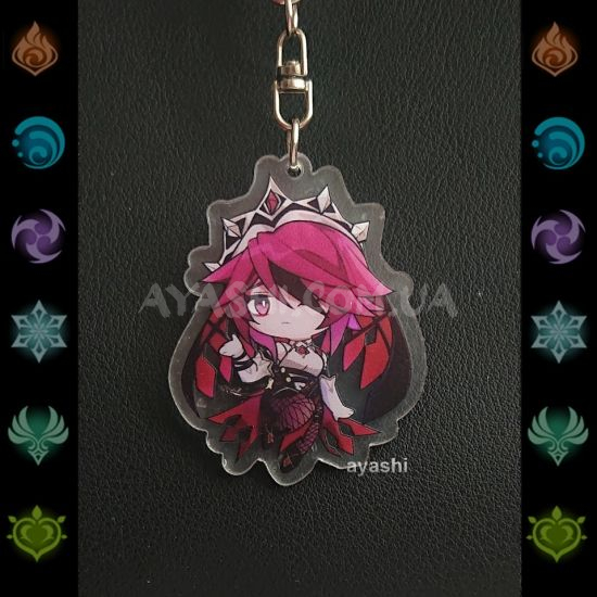 Брелок акриловий фігурка Genshin Impact БРФ-0014-84 Розарія  Брелок акриловий фігурка Genshin Impact БРФ-0014-84 Розарія 