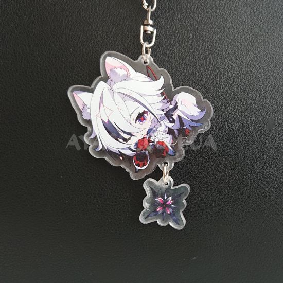 Брелок акриловый фигурка Genshin Impact  БРФ-0014-89 Арлекино с подвеской Брелок акриловый фигурка Genshin Impact  БРФ-0014-89 Арлекино с подвеской