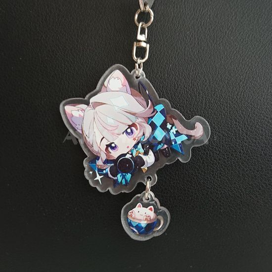 Брелок акриловий фігурка Genshin Impact БРФ-0014-92 Лінетт вушка з підвіской Брелок акриловий фігурка Genshin Impact БРФ-0014-92 Лінетт вушка з підвіской