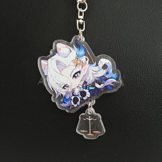 Брелок акриловый фигурка Genshin Impact  БРФ-0014-94 Нёвиллет с подвеской Брелок акриловый фигурка Genshin Impact  БРФ-0014-94 Нёвиллет с подвеской