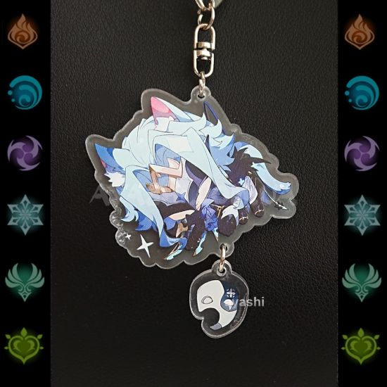 Брелок акриловий фігурка Genshin Impact БРФ-0014-98 Дотторе вушка з підвіской Брелок акриловий фігурка Genshin Impact БРФ-0014-98 Дотторе вушка з підвіской