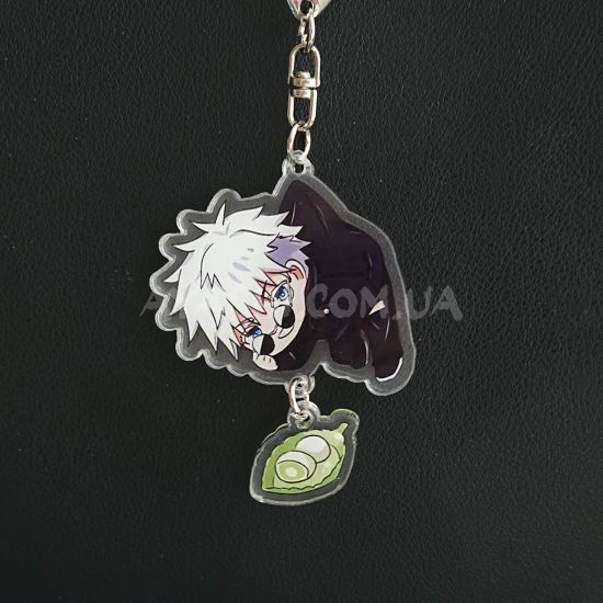 Брелок акриловий фігурка Jujutsu Kaisen БРФ-0017-13 Годжо з висюлькою Брелок акриловий фігурка Jujutsu Kaisen БРФ-0017-13 Годжо з висюлькою