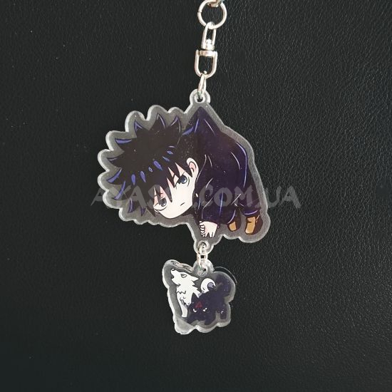 Брелок акриловый фигурка Jujutsu Kaisen БРФ-0017-14 Фушигуро с висюлькой Брелок акриловый фигурка Jujutsu Kaisen БРФ-0017-14 Фушигуро с висюлькой