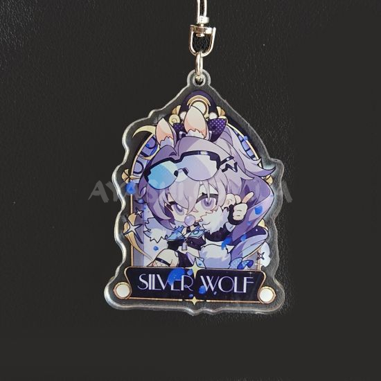 Брелок акриловый Honkai: Star Rail БРФ-0040-05 Серебряный Волк Брелок акриловый Honkai: Star Rail БРФ-0040-05 Серебряный Волк