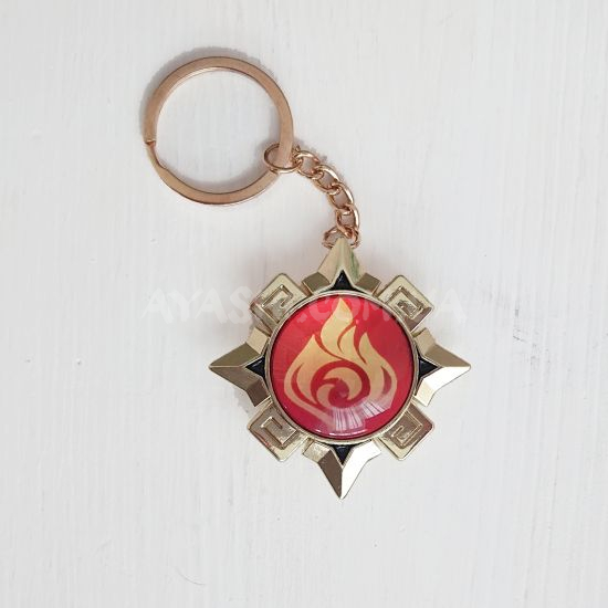 Брелок Око бога ПІРО Натлан Genshin Impact Брелок Око бога ПІРО Натлан Genshin Impact