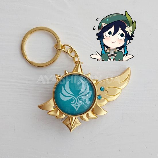 Брелок Genshin Impact БРФ-0014-81 Око бога Венті (двосторонній кабошон) Брелок Genshin Impact БРФ-0014-81 Око бога Венті (двосторонній кабошон)