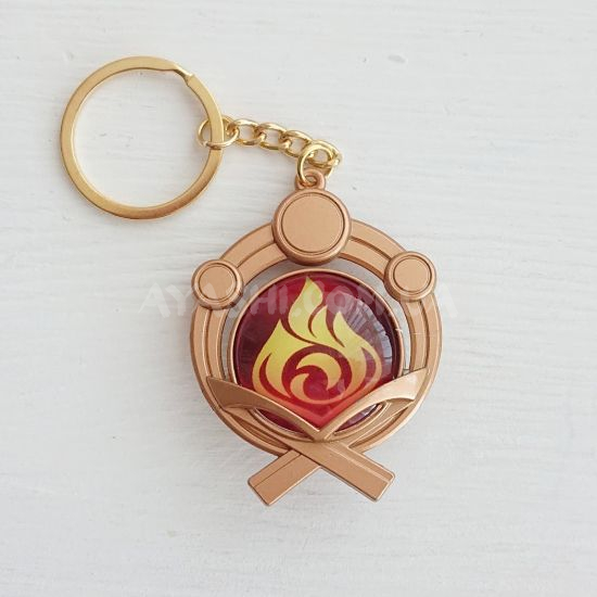 Брелок Око бога Піро Інадзума Genshin Impact Брелок Око бога Піро Інадзума Genshin Impact
