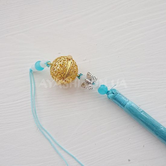 Колокольчик спокойствия №004 Бирюзовый и золото Колокольчик спокойствия №004 Бирюзовый и золото