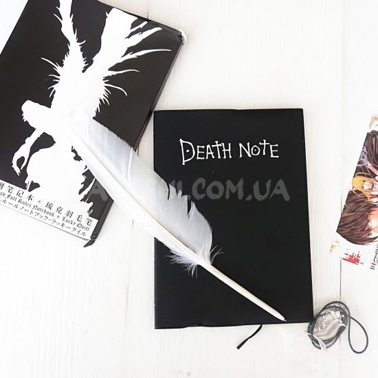 Набір Death Note Зошит Смерті , ручка-перо та кулон L Набір Death Note Зошит Смерті , ручка-перо та кулон L