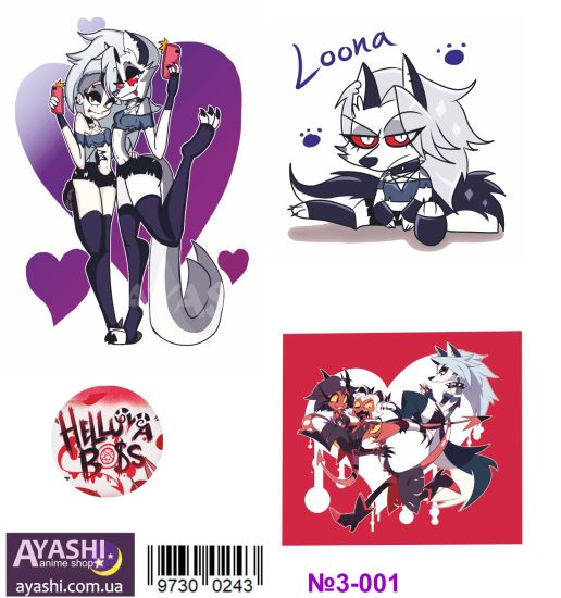 Наклейки Helluva Boss №3-001 Наклейки Helluva Boss №3-001