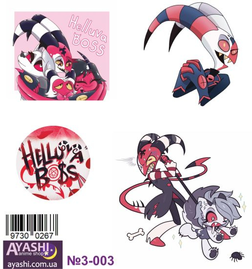 Наклейки Helluva Boss №3-003 Наклейки Helluva Boss №3-003