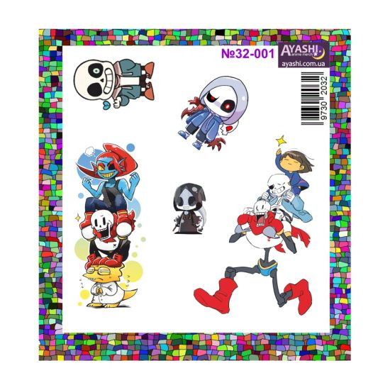 Наліпки Undertale №32-001 Наліпки Undertale №32-001