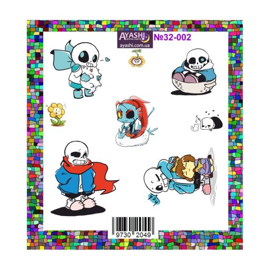 Наліпки Undertale №32-002 Наліпки Undertale №32-002