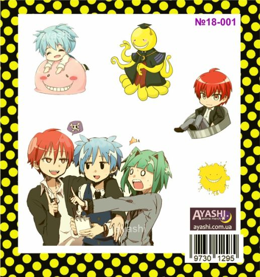 Наклейки Assassination Classroom  №18-001 Наклейки Assassination Classroom  №18-001