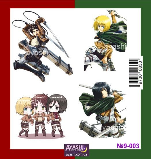 Наклейки Attack on Titan №9-003 Наклейки Attack on Titan №9-003