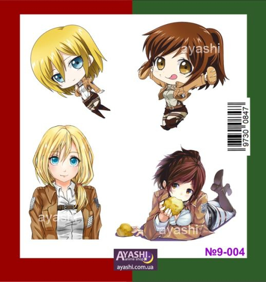 Наклейки Attack on Titan №9-004 Наклейки Attack on Titan №9-004