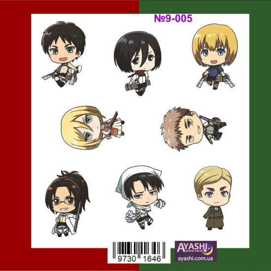 Наклейки Attack on Titan №9-005 Наклейки Attack on Titan №9-005