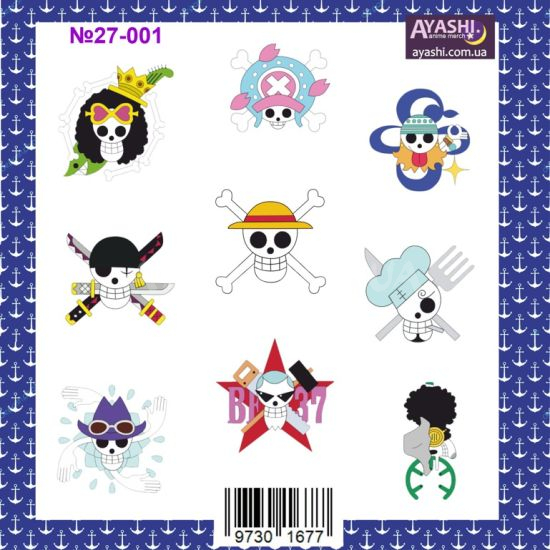 Наліпки One Piece №27-001 Наліпки One Piece №27-001