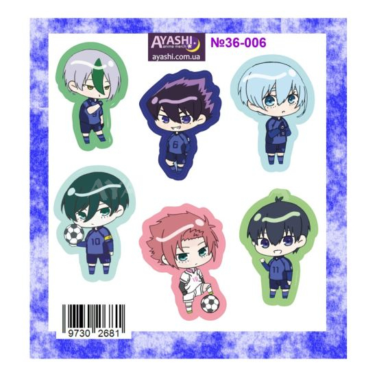 Наліпки Blue Lock №36-006 Наліпки Blue Lock №36-006