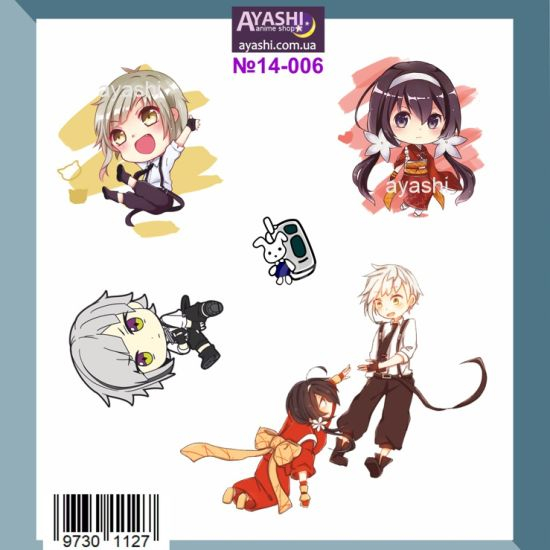 Наклейки Bungo Stray Dogs №14-006 Наклейки Bungo Stray Dogs №14-006