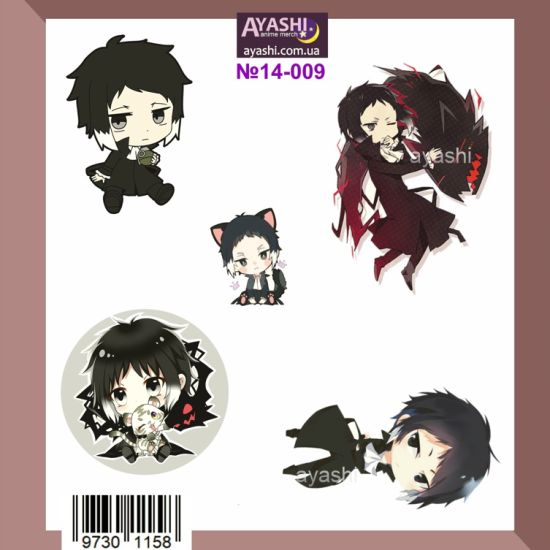 Наклейки Bungo Stray Dogs №14-009 Наклейки Bungo Stray Dogs №14-009