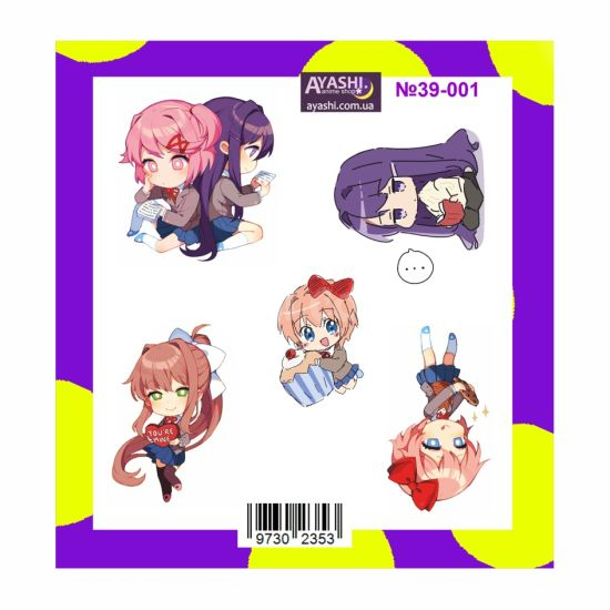Наклейки Doki Doki Literature Club! №39-001 Наклейки Doki Doki Literature Club! №39-001