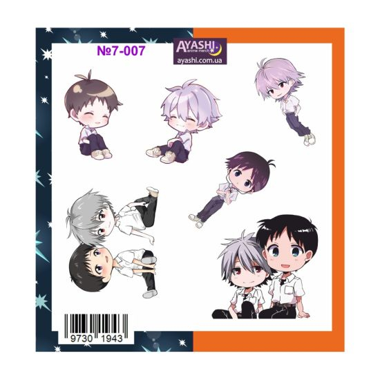 Наклейки Evangelion  №7-007 Наклейки Evangelion  №7-007