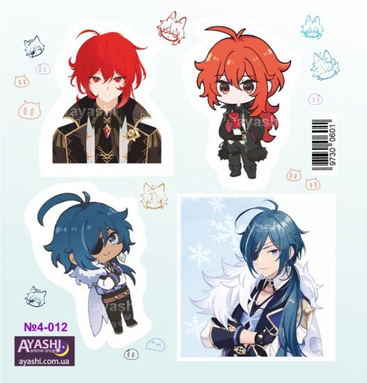 Наклейки Genshin Impact №4-012  Наклейки Genshin Impact №4-012 