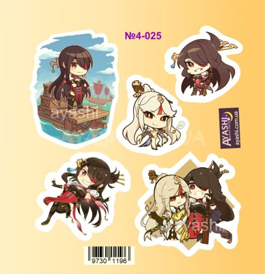 Наліпки Genshin Impact №4-025 Наліпки Genshin Impact №4-025