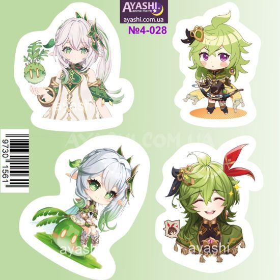Наліпки Genshin Impact №4-028 Наліпки Genshin Impact №4-028