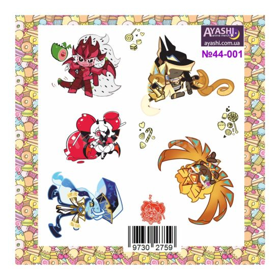 Наліпки Cookie run №44-001 Наліпки Cookie run №44-001