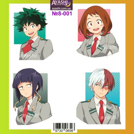 Наклейки Boku no Hero Academia №8-001 Наклейки Boku no Hero Academia №8-001