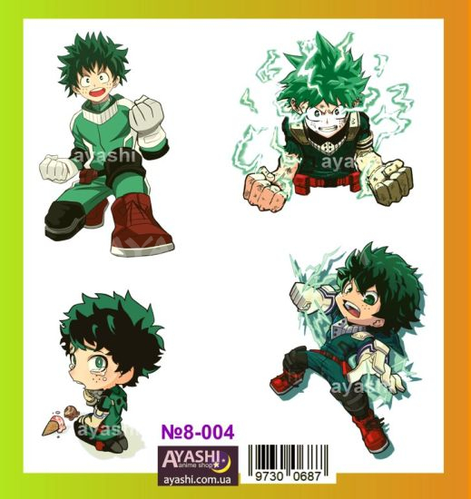 Наклейки Boku no Hero Academia №8-004 Наклейки Boku no Hero Academia №8-004