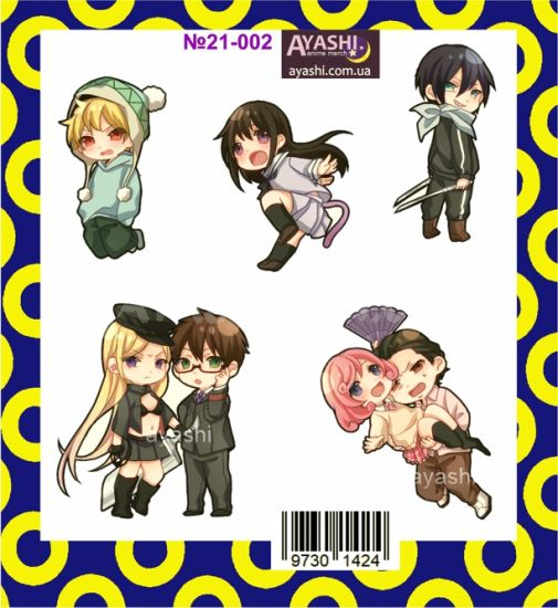 Наліпки Noragami №21-002 Наліпки Noragami №21-002