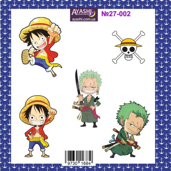 Наліпки One Piece №27-002 Наліпки One Piece №27-002