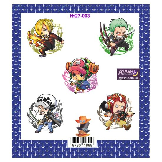 Наліпки One Piece №27-003 Наліпки One Piece №27-003