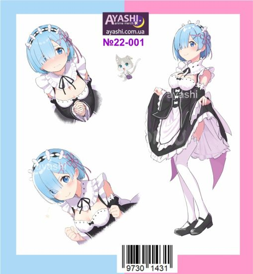Наліпки Re Zero №22-001 Наліпки Re Zero №22-001