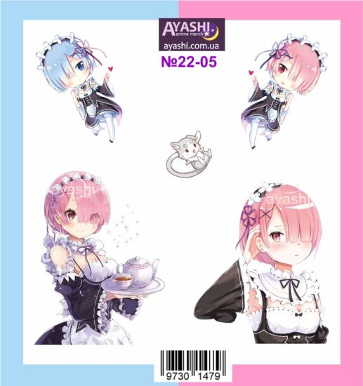 Наклейки Re Zero №22-005 Наклейки Re Zero №22-005