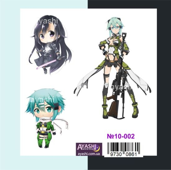 Наклейки Sword Art Online №10-002 Наклейки Sword Art Online №10-002
